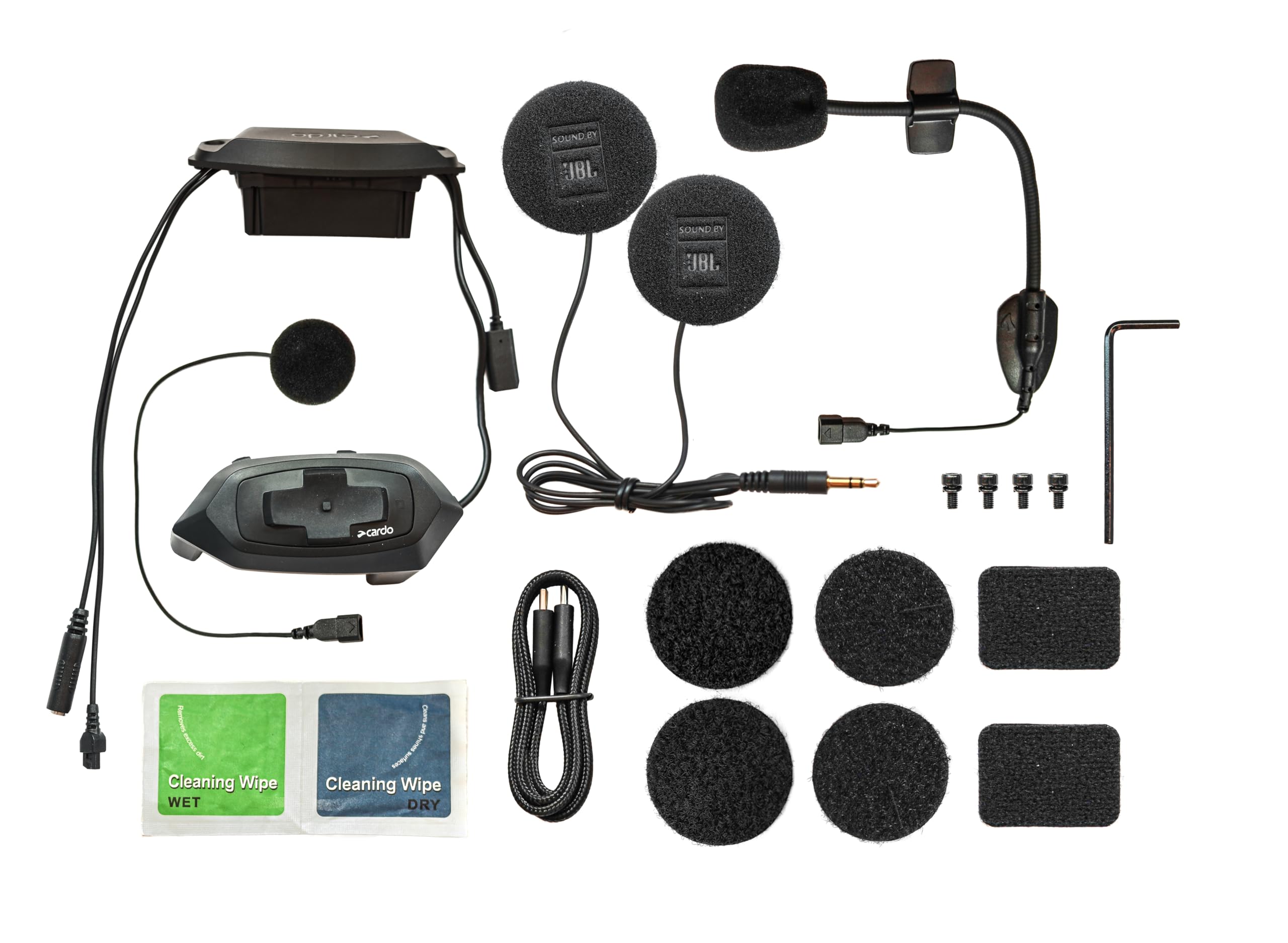 ヘルメット　イヤホン　cardo4+ JBL付き Cardo HJC-4X X For Premium Bluetooth Connectivity With Powerful